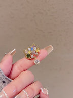 Crystal Multicolor Crystal Cat Pin - Jewel Gift product video