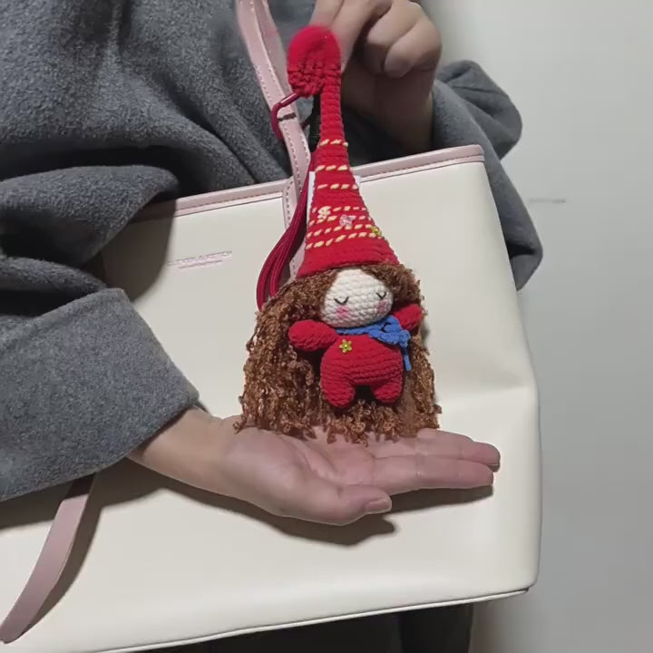 Witch Doll Plush Bag Charm - short product video showing the witch doll accessory